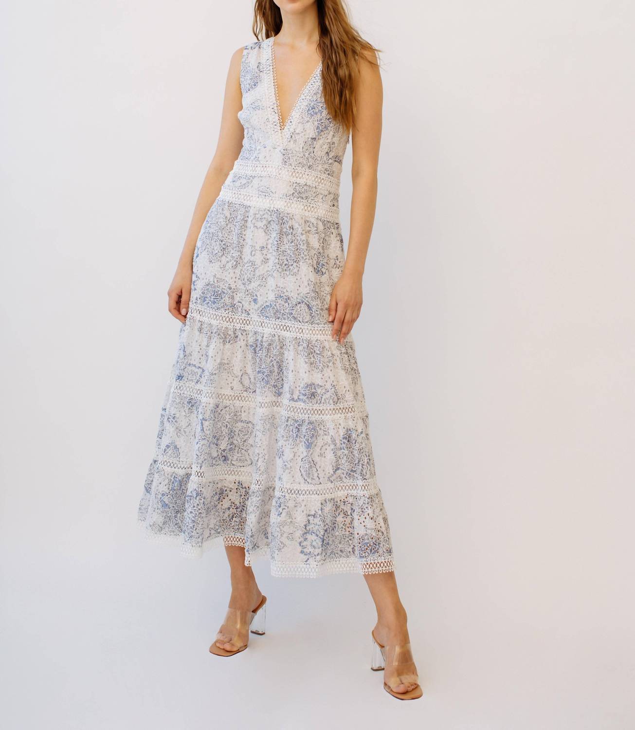 Guadalupe Design - Naina V-neck Long Dress