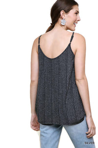 Umgee - Lurex Cowl Neck Tank Top