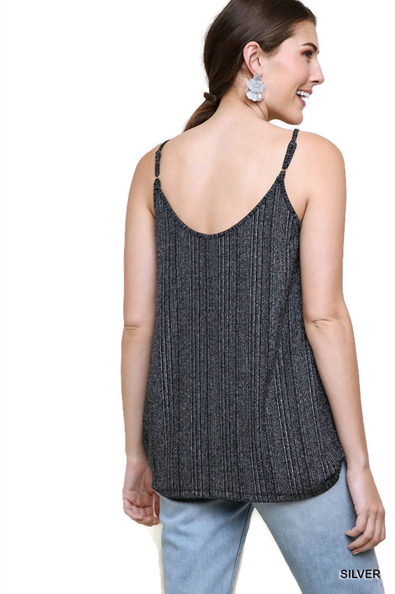 Umgee - Lurex Cowl Neck Tank Top