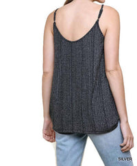 Umgee - Lurex Cowl Neck Tank Top