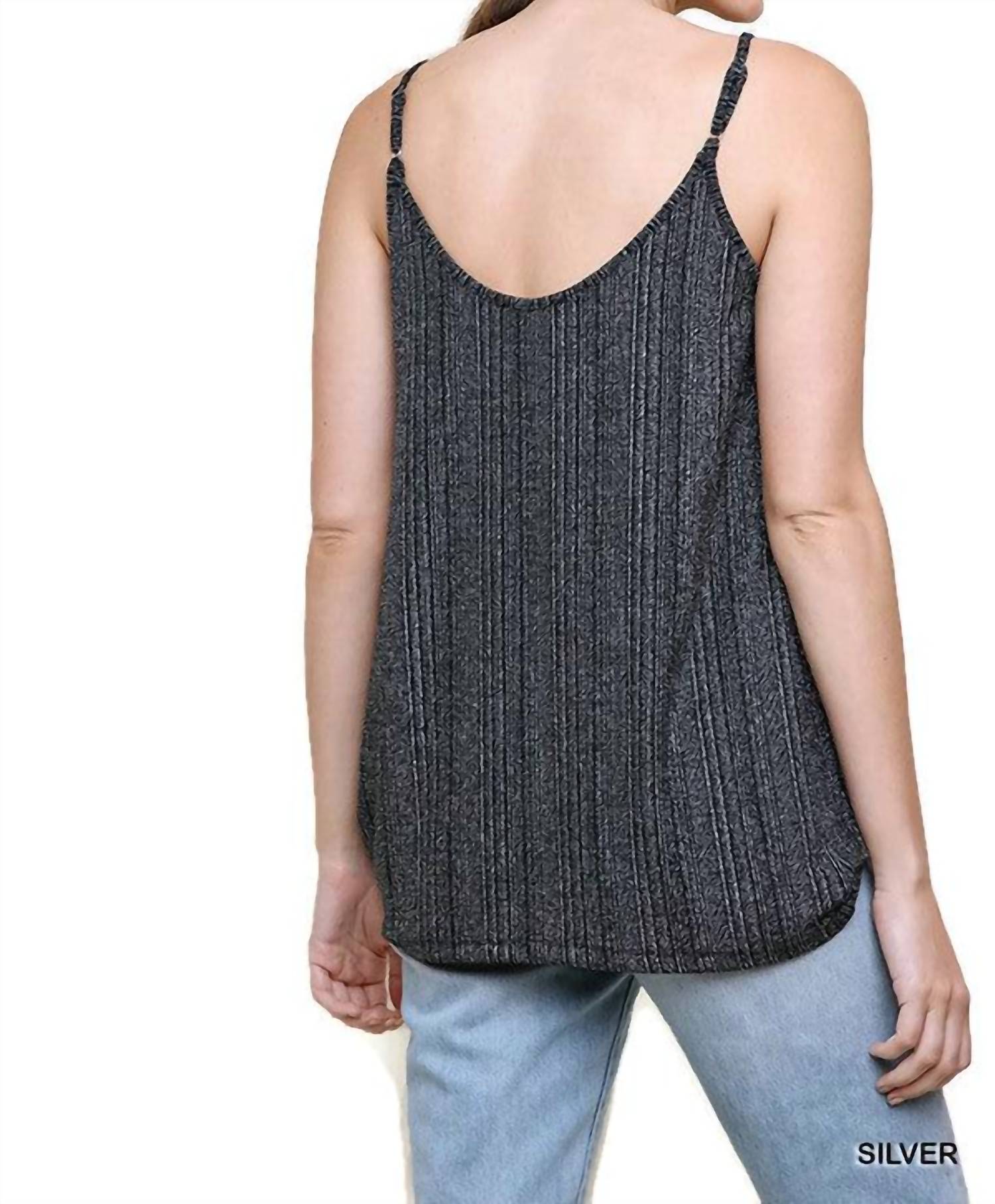 Umgee - Lurex Cowl Neck Tank Top