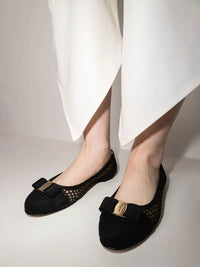 Salvatore Ferragamo - Women's Varina Bow-embellished Ballerina Shoes