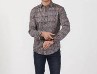 Eight X - Portrait Print Button Down Shirt