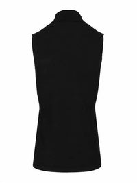 arch4 Cashmere Poppy Sleeveless Turtleneck Top in black - women's sweater - view 5