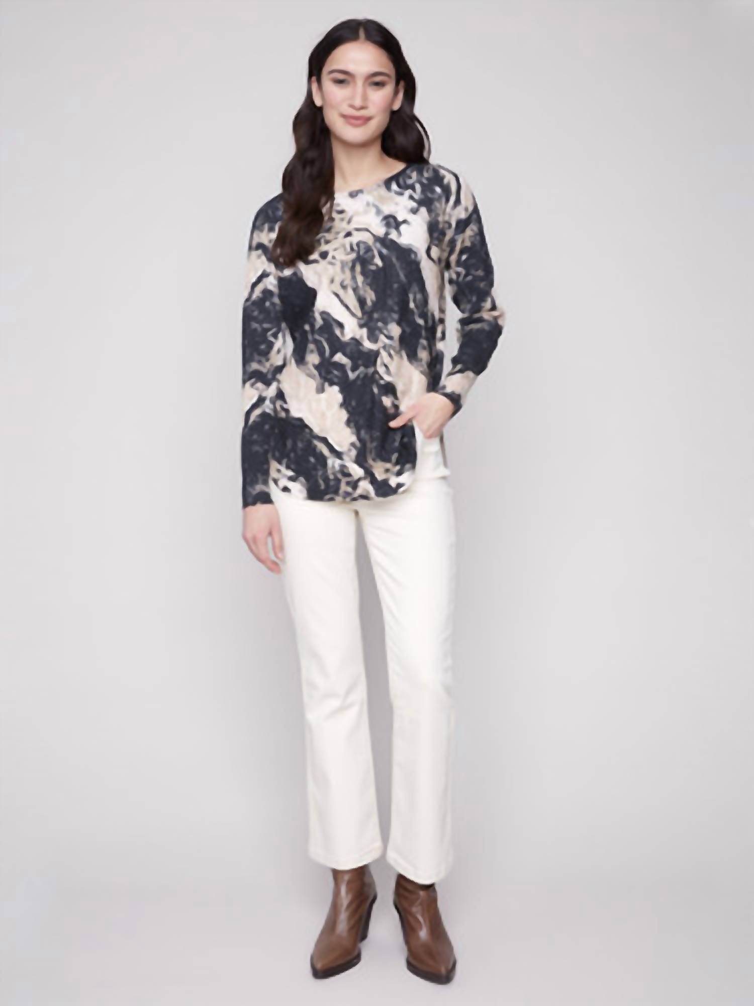 Charlie B - Women's Rounded Hem Sweater