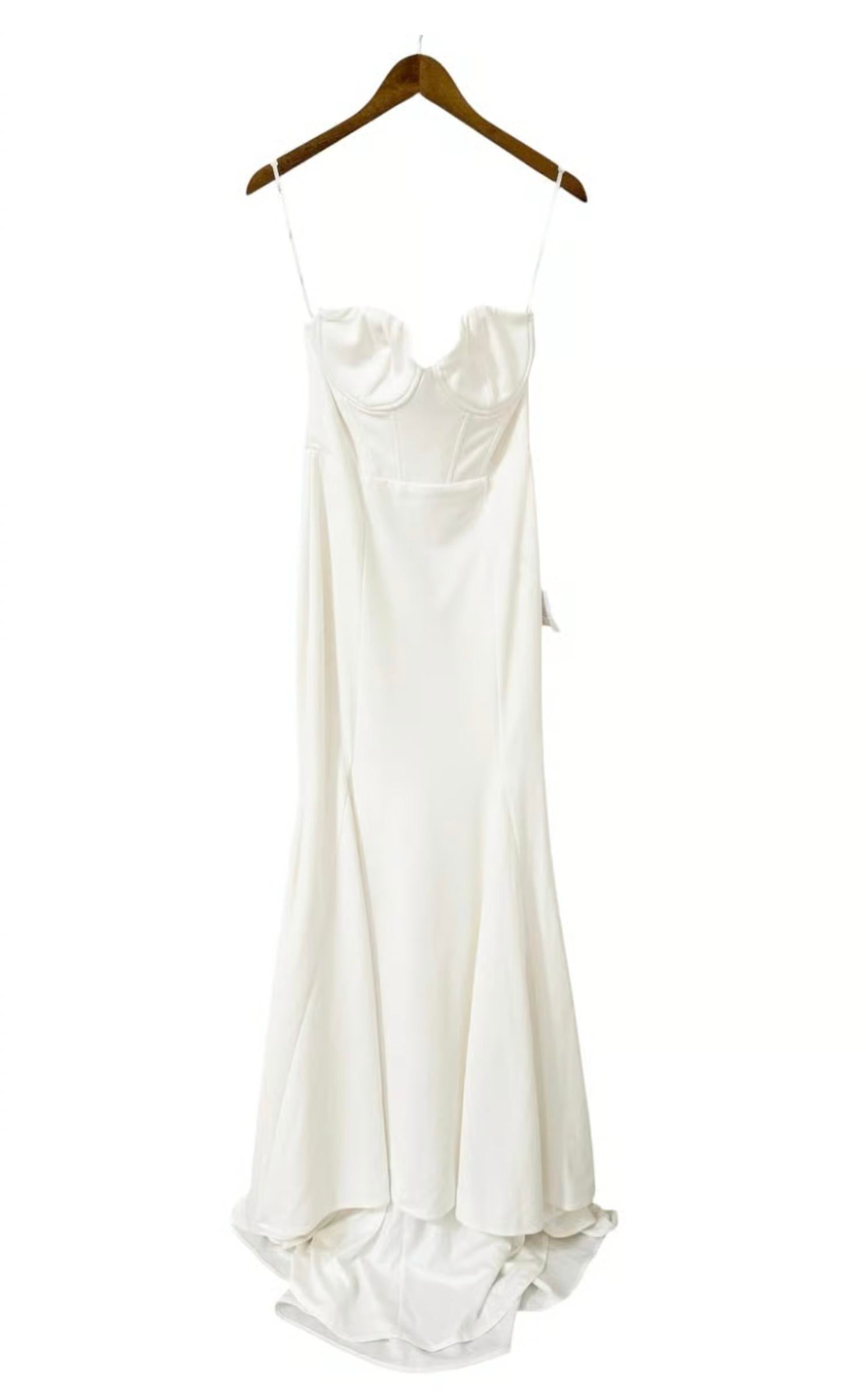 Lulus - Women's Strapless Corset Mermaid Wedding Dress