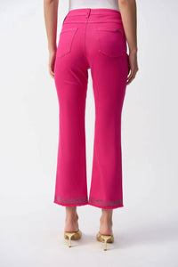 Joseph Ribkoff - Embellished Fringe Cuff Cropped Jeans