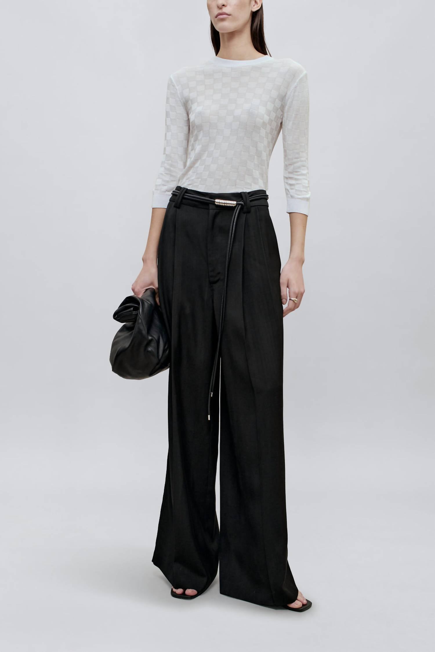 KALLMEYER Fatima Wide Leg Trouser in black - women's pants