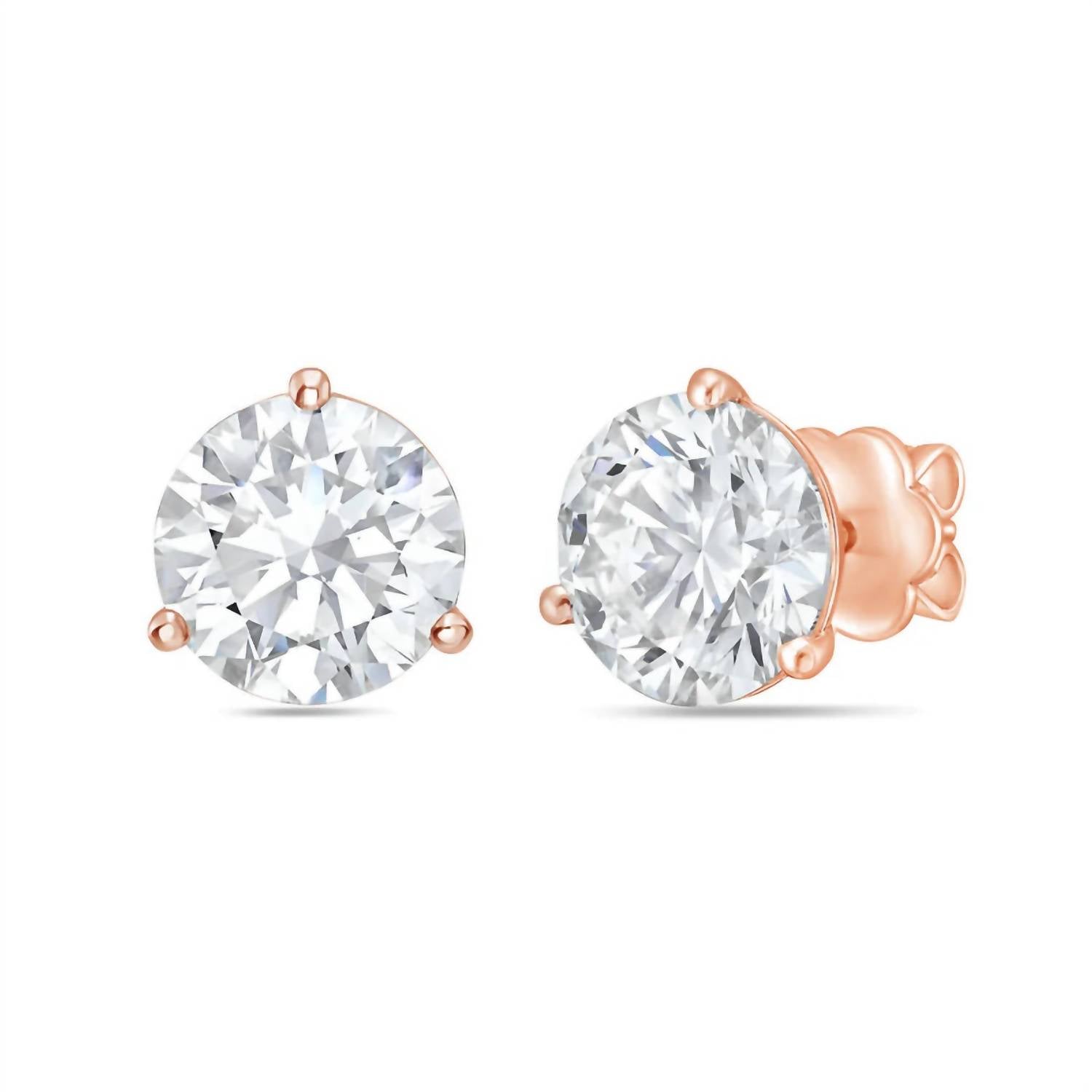 Diana M Jewels - 0.50 Cts Round Lab Grown Stud Earrings