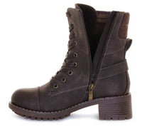 Wanderlust Women's Serena Mid Waterproof Boots in brown - women's shoe - detail view