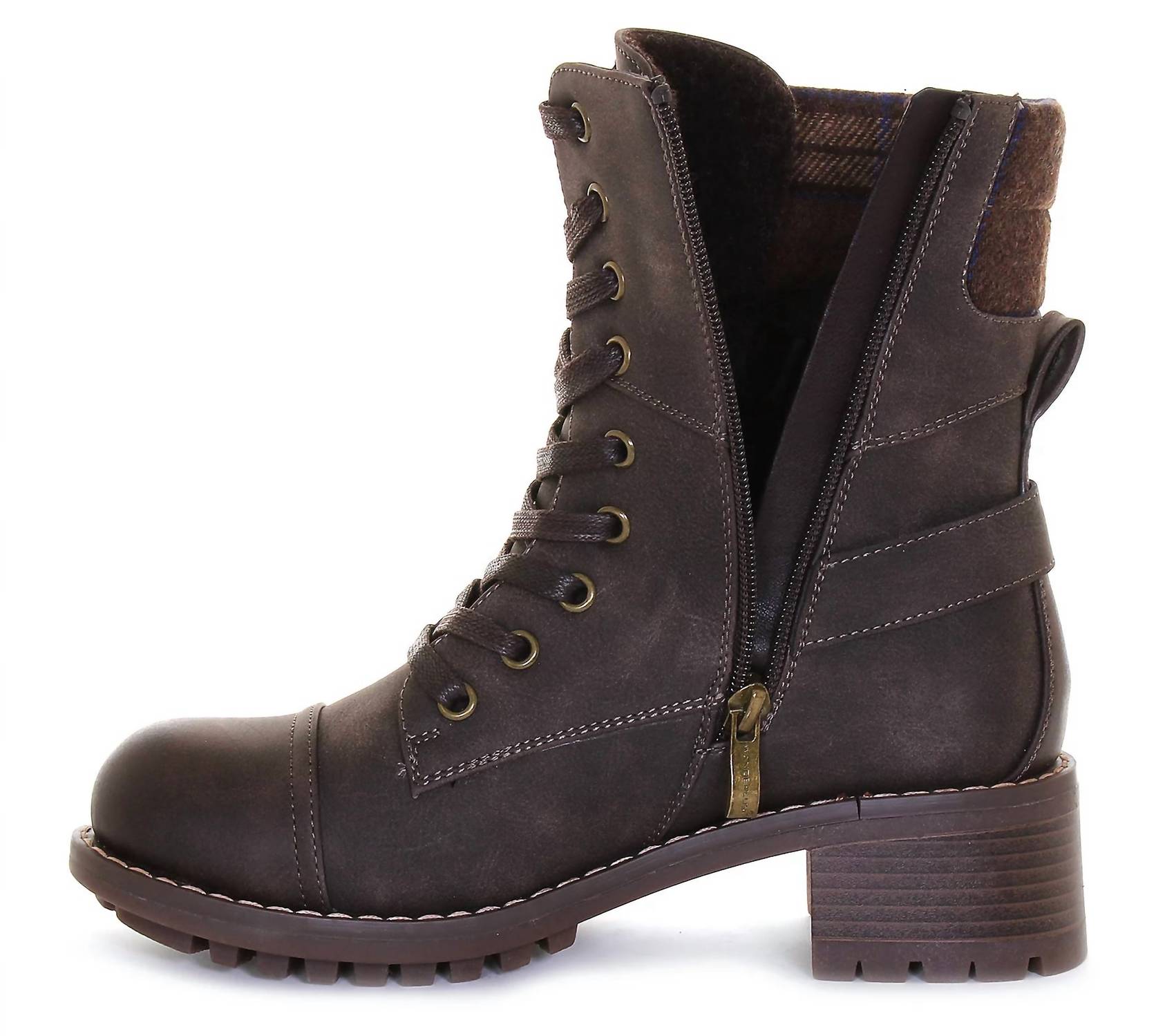 Wanderlust Women's Serena Mid Waterproof Boots in brown - women's shoe - detail view