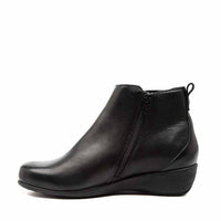Ziera Women's Shanghai Xf Ankle Boots in black leather - women's shoe - detail view