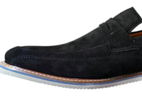 Artelio Men's Amalfi Loafer in black suede - men's loafer - detail view