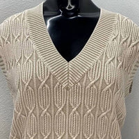 J. Society Women’s Cotton Sweater Vest in sand - women's jacket - view 5