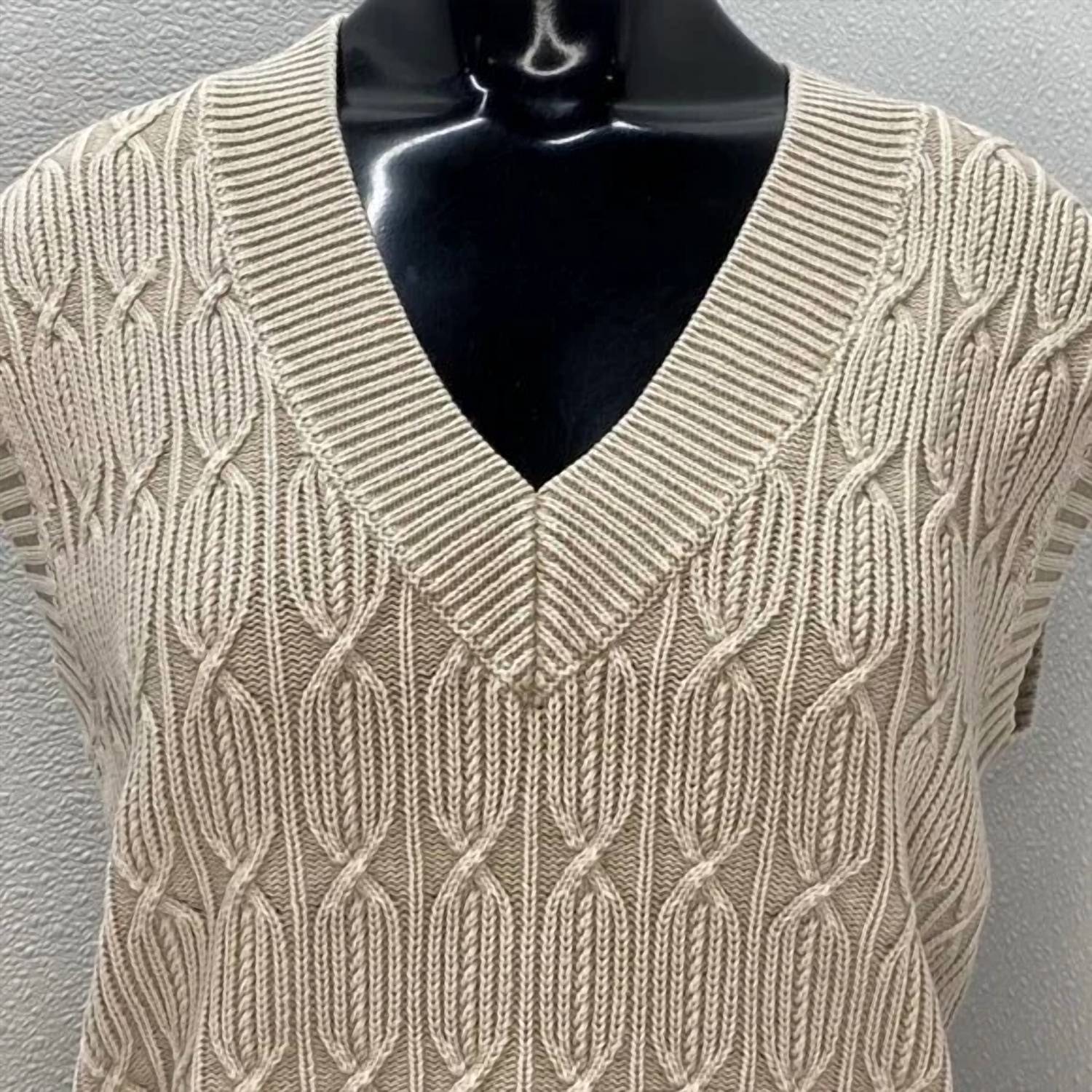 J. Society Women’s Cotton Sweater Vest in sand - women's jacket - view 5
