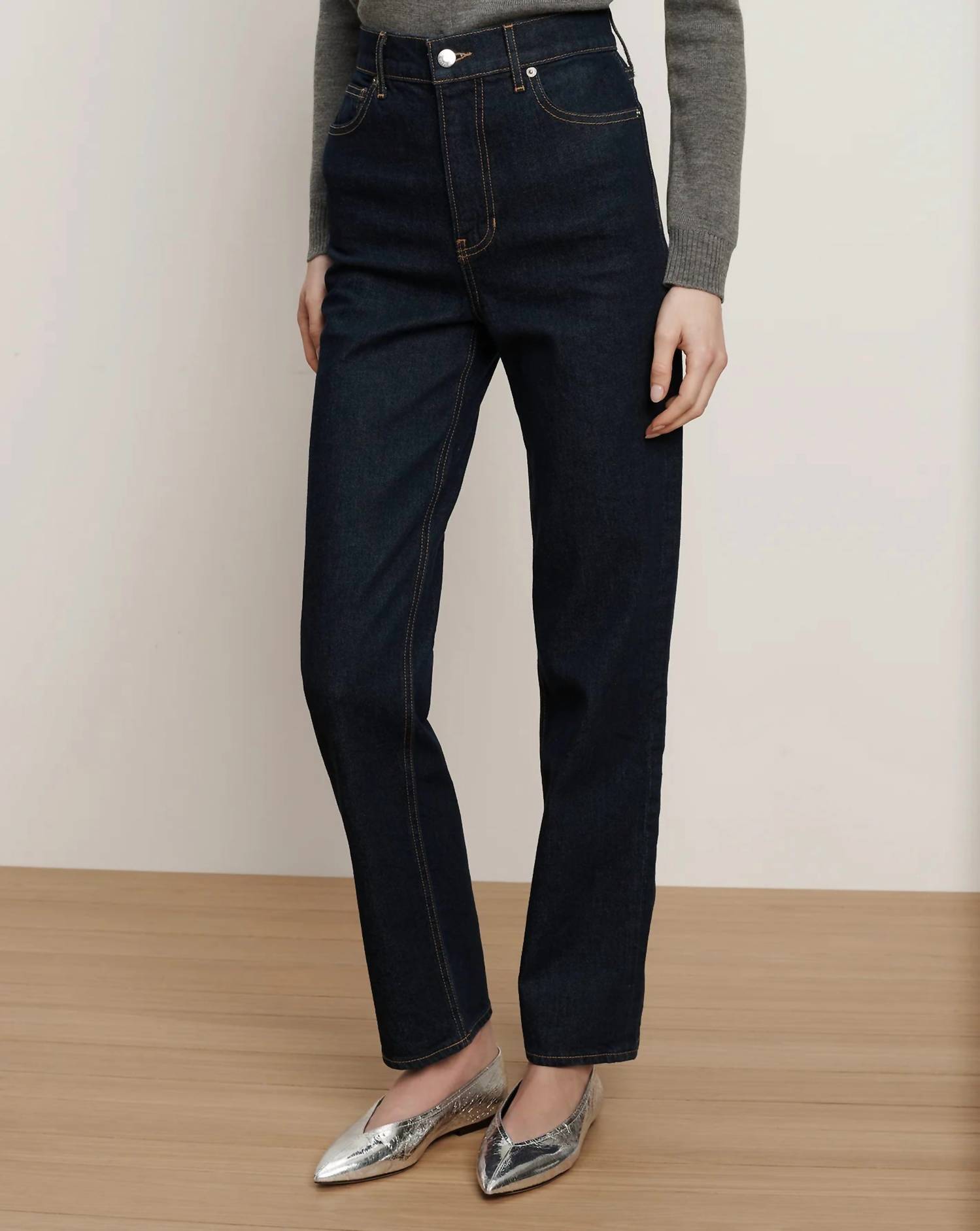 Veronica Beard - Leah Mid Rise Straight Leg Jean