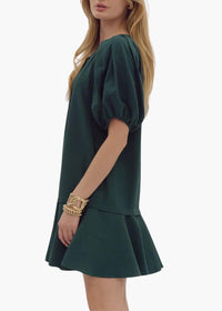 entro Madison Mini Dress in forest - women's dress - alternate view