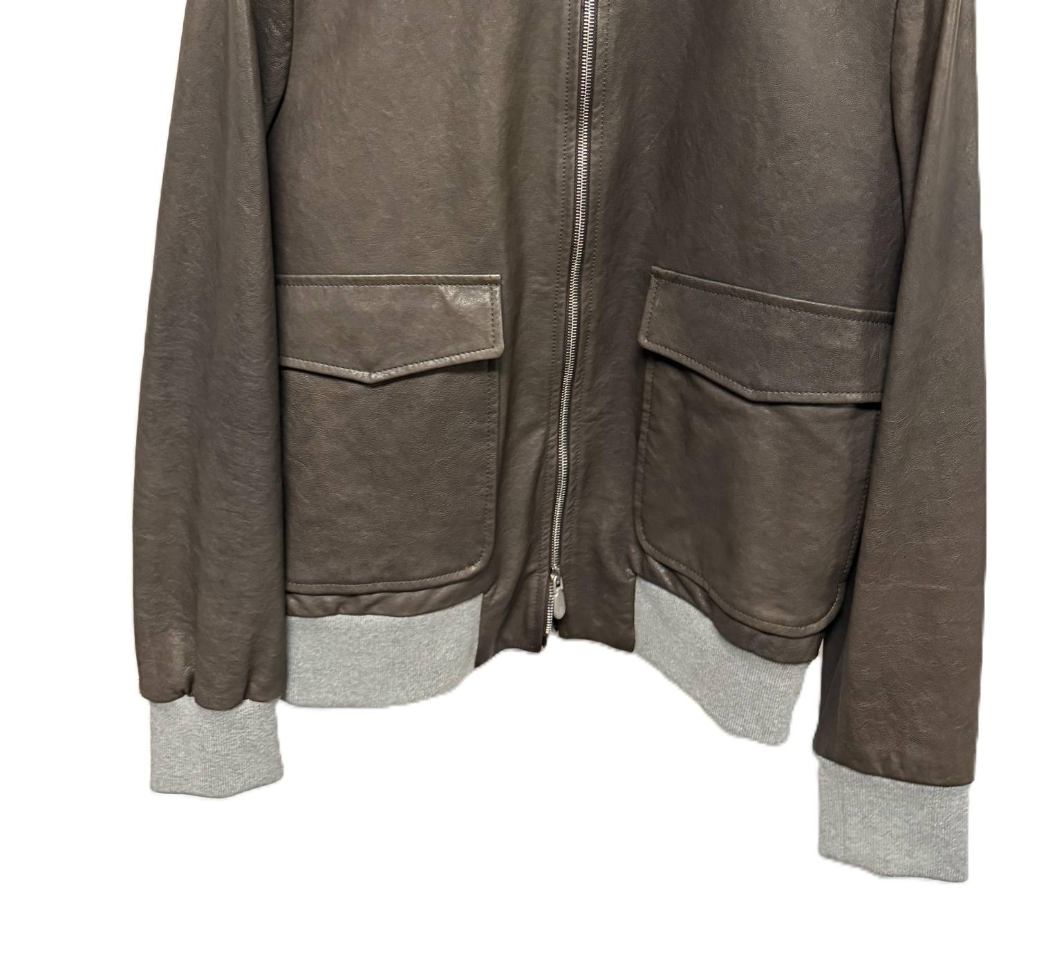 Eleventy - MENS LEATHER BOMBER JACKET