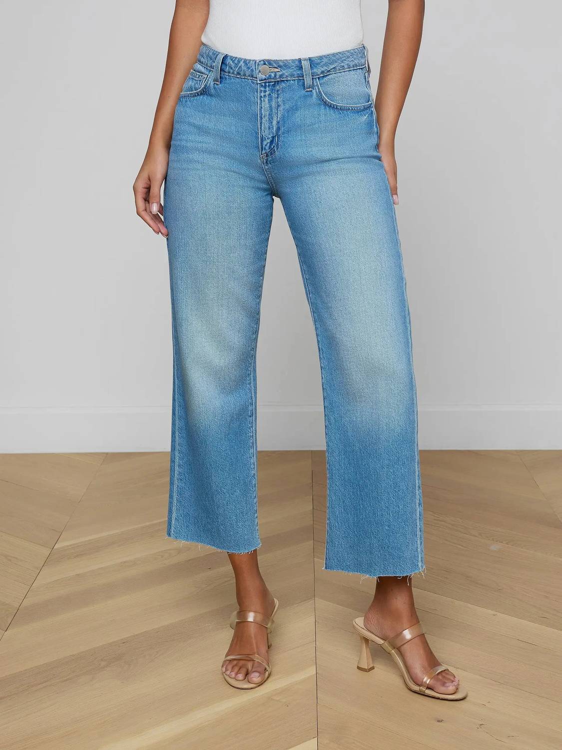 L'Agence - Wanda Crop Wide Leg Jeans