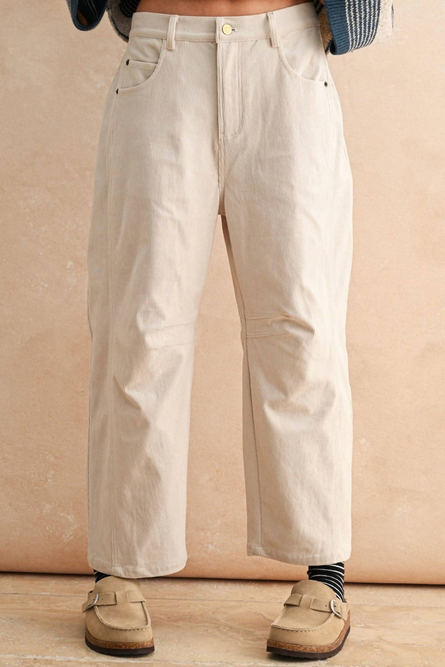 Miou Muse - Corduroy Barrel Pants