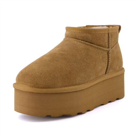 Cushionaire - Women’s Hippy Cozy Platform Ankle Boots