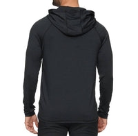 Flags & Anthem Vick Performance Hoodie in charcoal - men's shirt - detail view