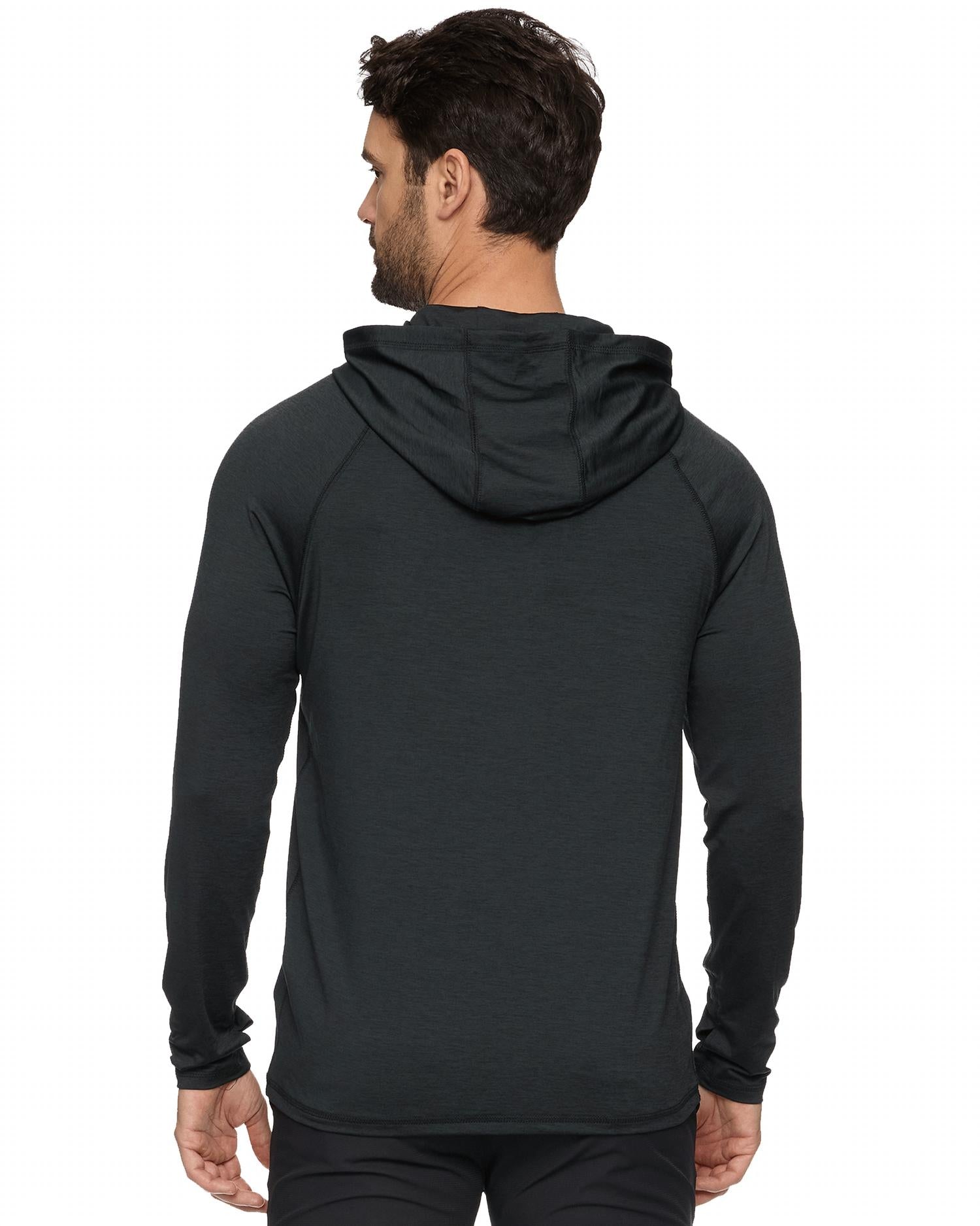 Flags & Anthem Vick Performance Hoodie in charcoal - men's shirt - alternate view