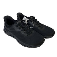 Skechers Men's Mesh Hands Free Swift Fit Athletic Shoes in black - men's shoe