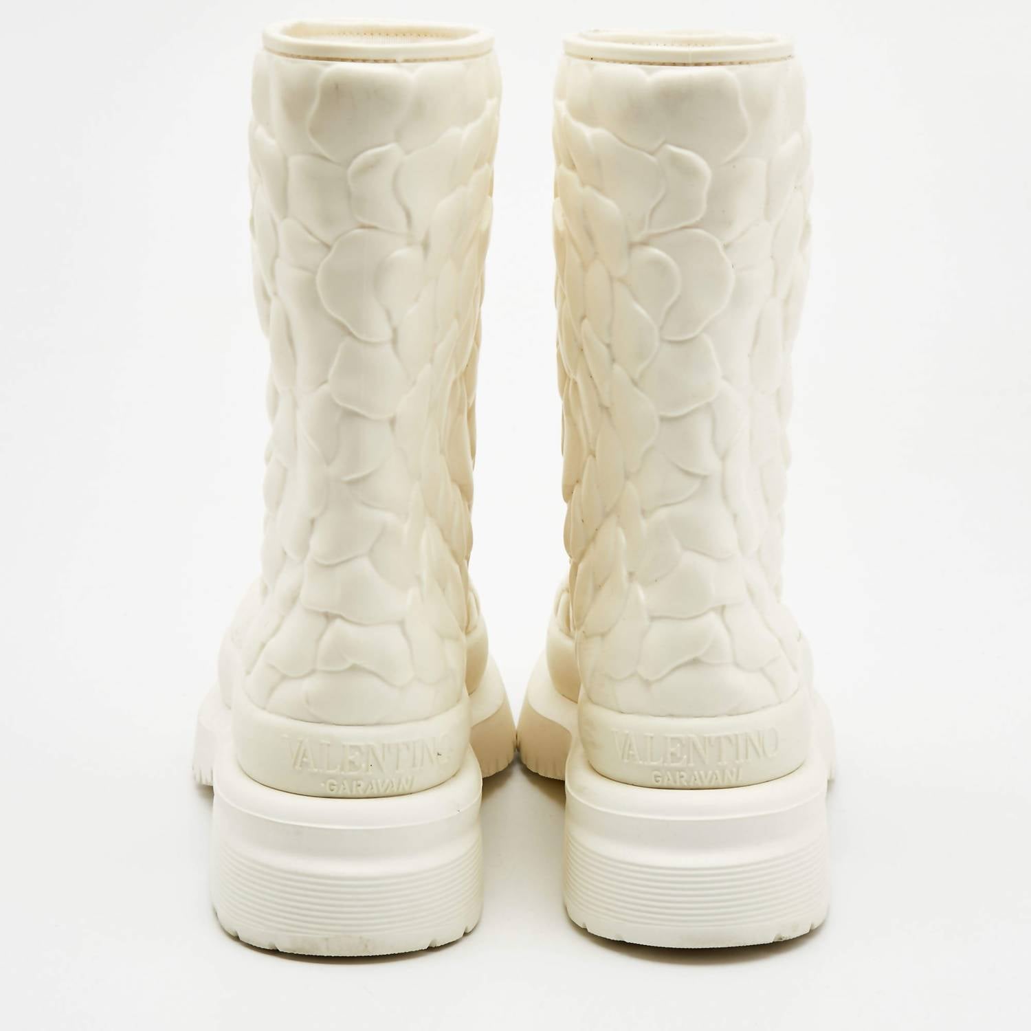 Valentino Garavani - Women's Rubber Rose Edition Atelier Mid Calf Boots