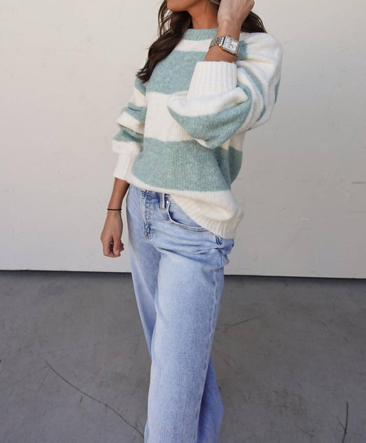 Cozy Co. - Long Sleeve Striped Sweater