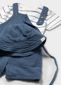 Mayoral - Boys' 3-Piece Dungaree Striped Set