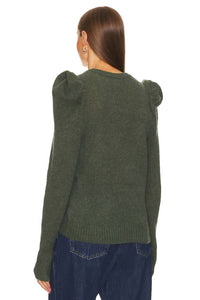 Nation Ltd - Lara Puff Shoulder V-neck Pullover