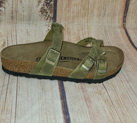BIRKENSTOCK Women's Franca Braided Sandals in olive green - women's sandal