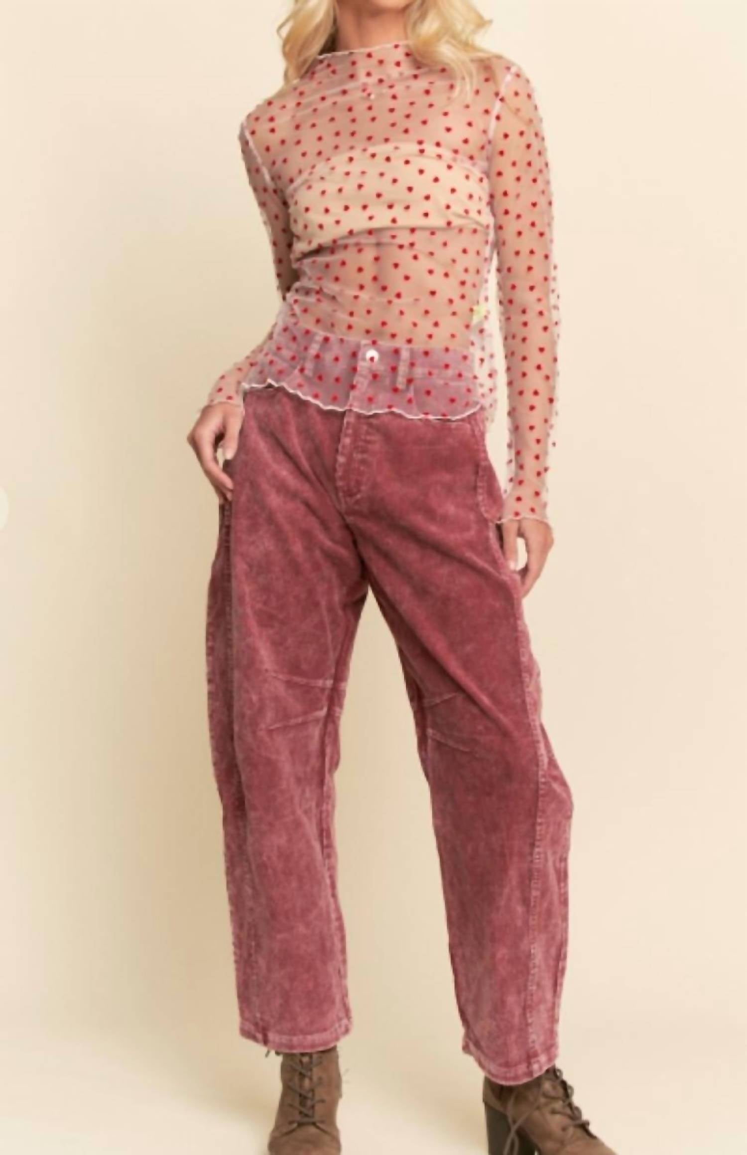 Davi & Dani - Ruby Hearts Mesh Tee