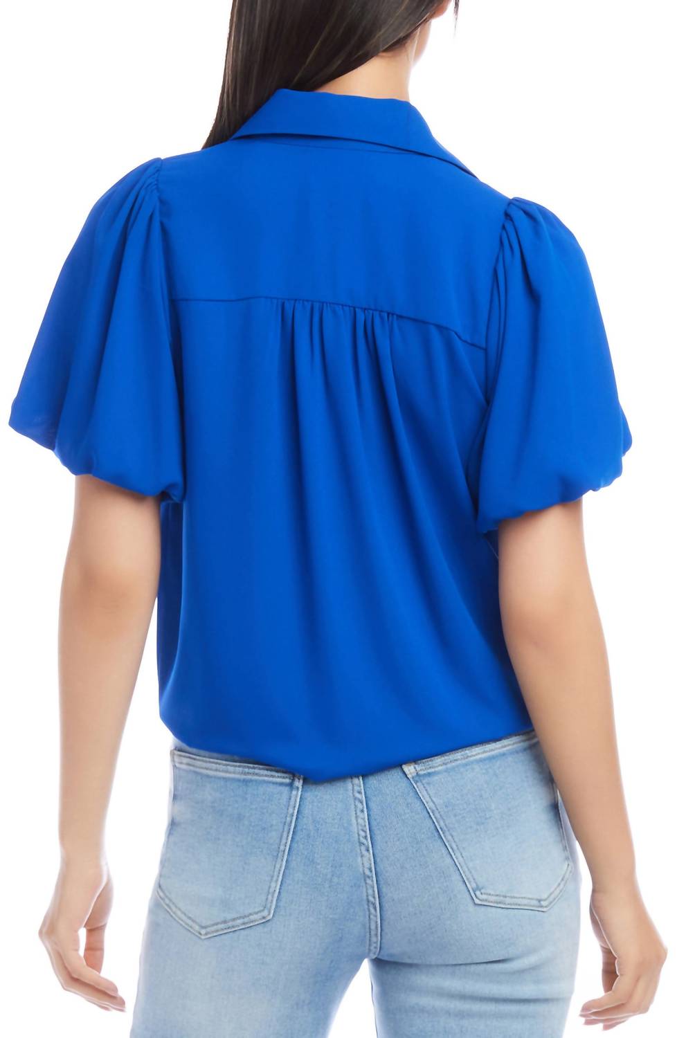 Karen Kane - Puff Sleeve Tie Front Top
