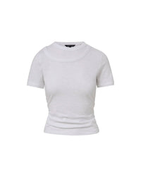 Veronica Beard Damian Top in white 1 - women's t-shirt - view 4