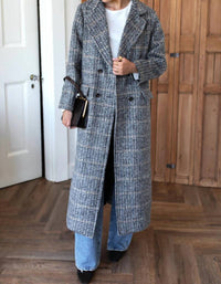 Emerson Fry - Layering Wooly Plaid Maxi Coat