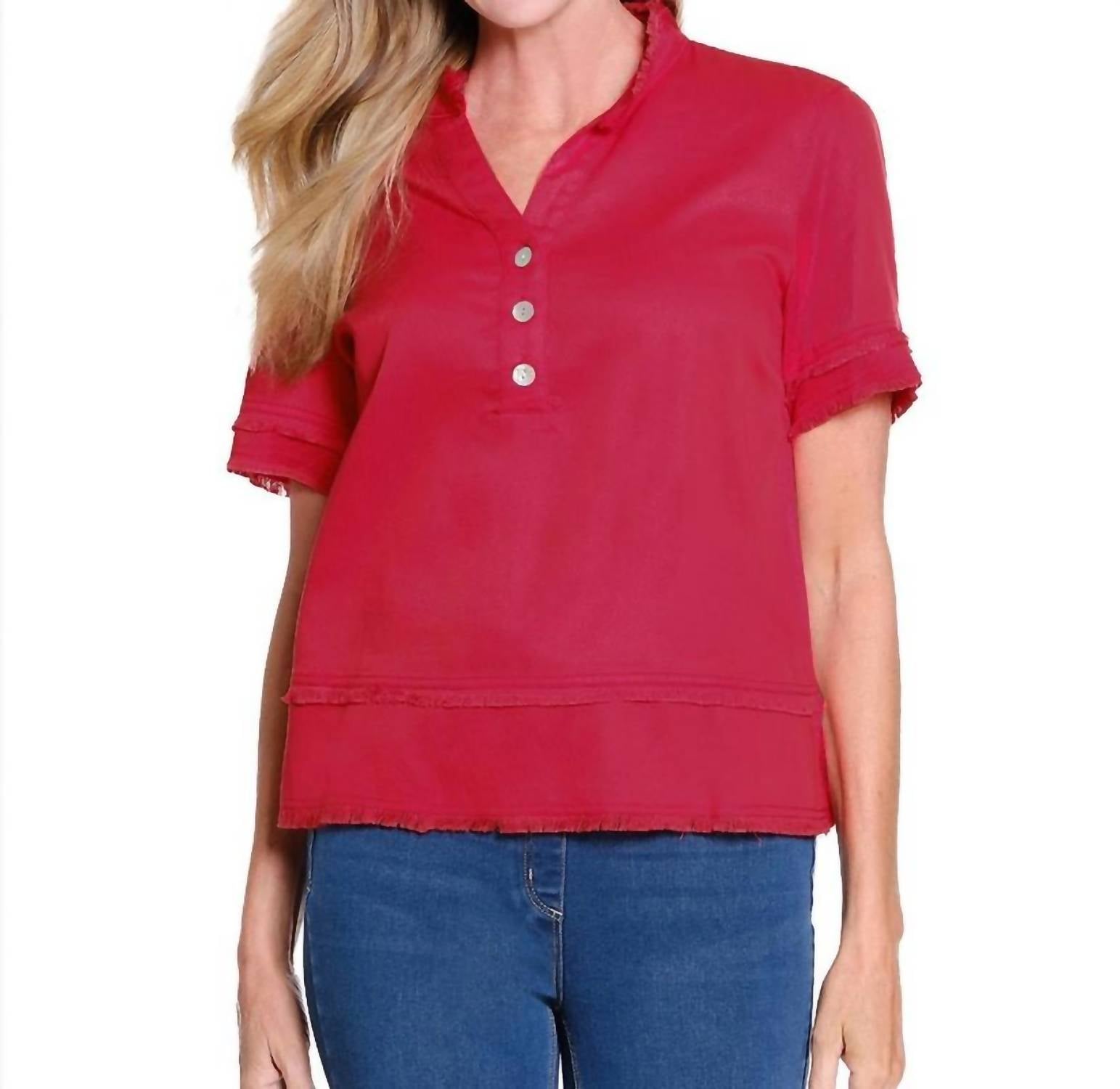 Multiples - Fringe Hem Blouse