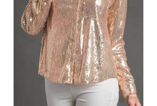 Umgee - Sequin Button Down Top