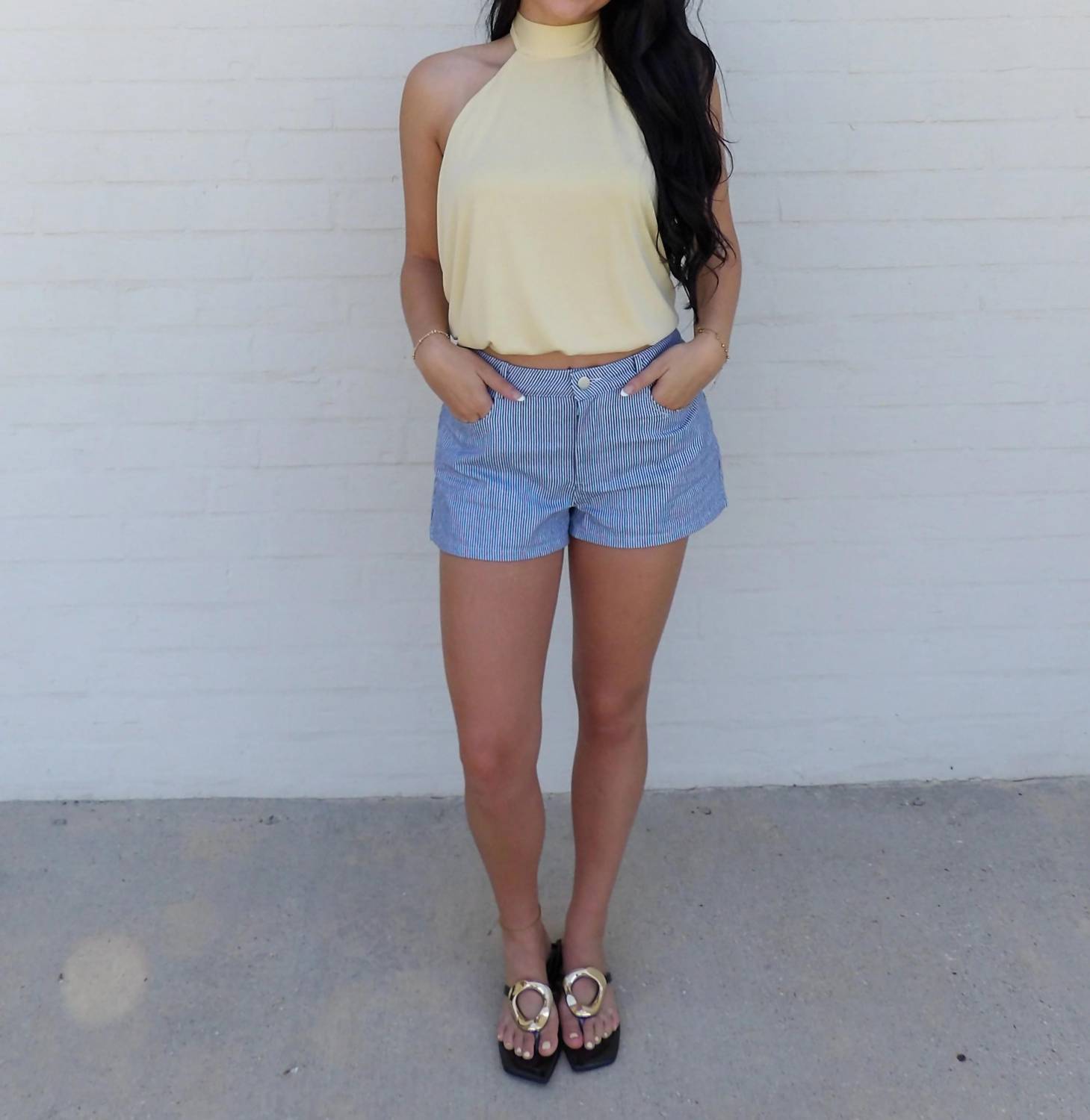 Loucia - The Honey Glow High-neck Halter Top