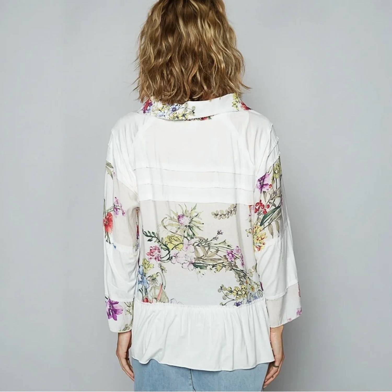 Pol - Ruffle Floral Top