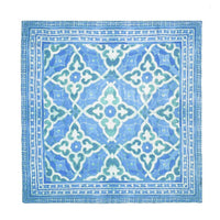 Dupatta Designs Arnette Medallion Print Square Scarf in blue - women's scarf