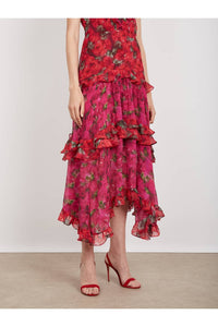 SALONI Jolie-b Midi Dress in 2351 2352 magenta rosebud r - women's dress - alternate view