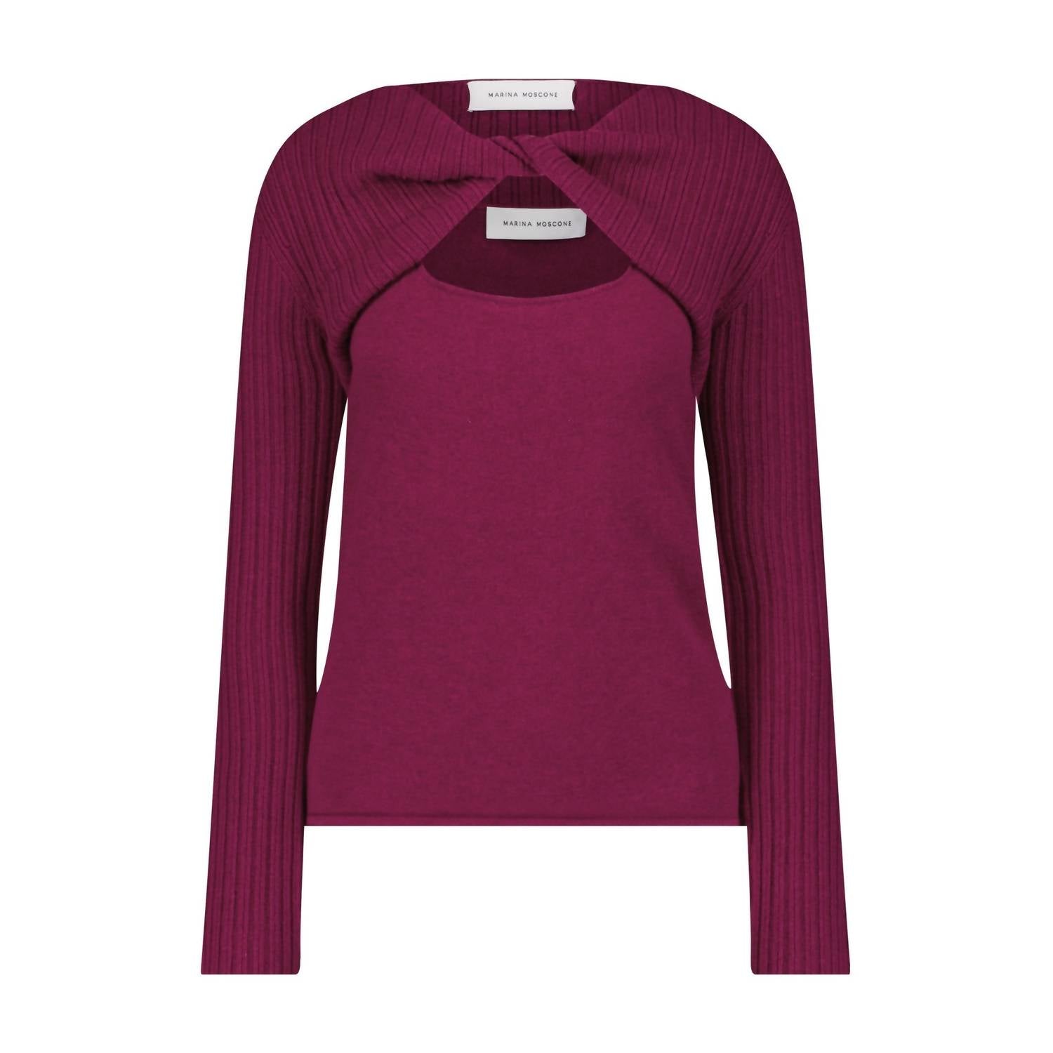 Marina Moscone - Twisted Front Pullover Top