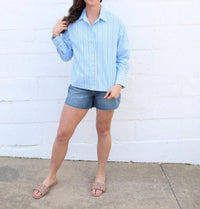 B.Young - Stripe Linen Blouse