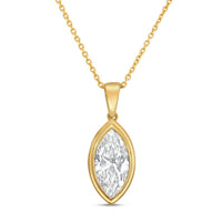 Diana M Jewels - Women's Marquise Lab-Grown Diamond Pendant Necklace (6.00 Ct) - Elegant