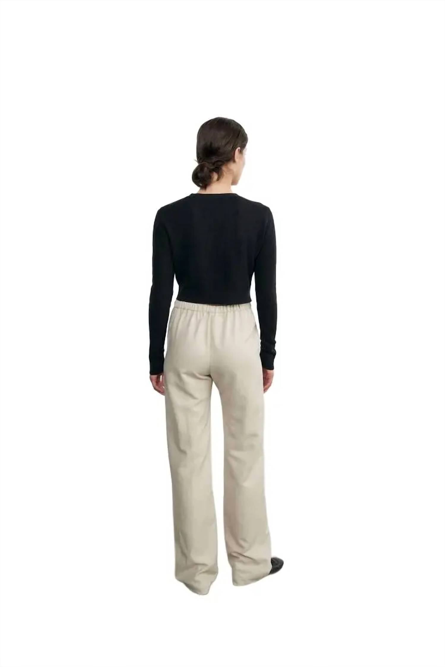 Enza Costa - Open Knit Cropped V-neck Cardigan