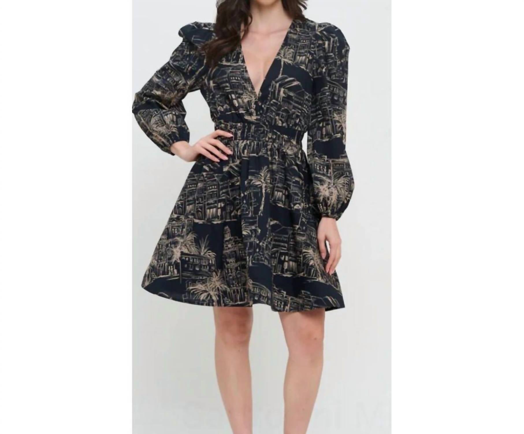 Meet Me In Santorini - Women's Sketch Dress