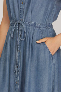She + Sky - Chambray Button Down Dress