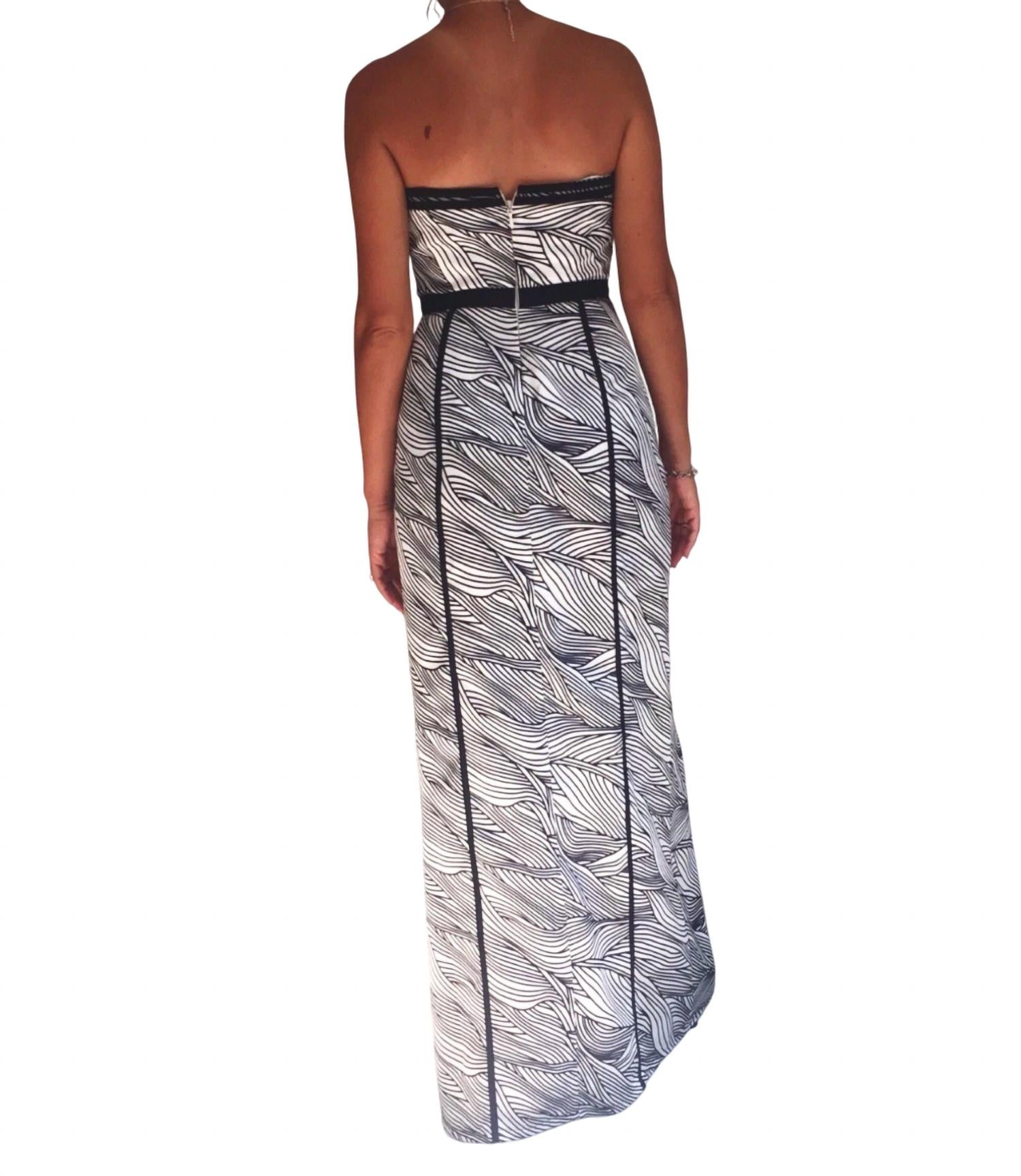 Bcbgmaxazria - Elin Maxi Striped Bustier Dress